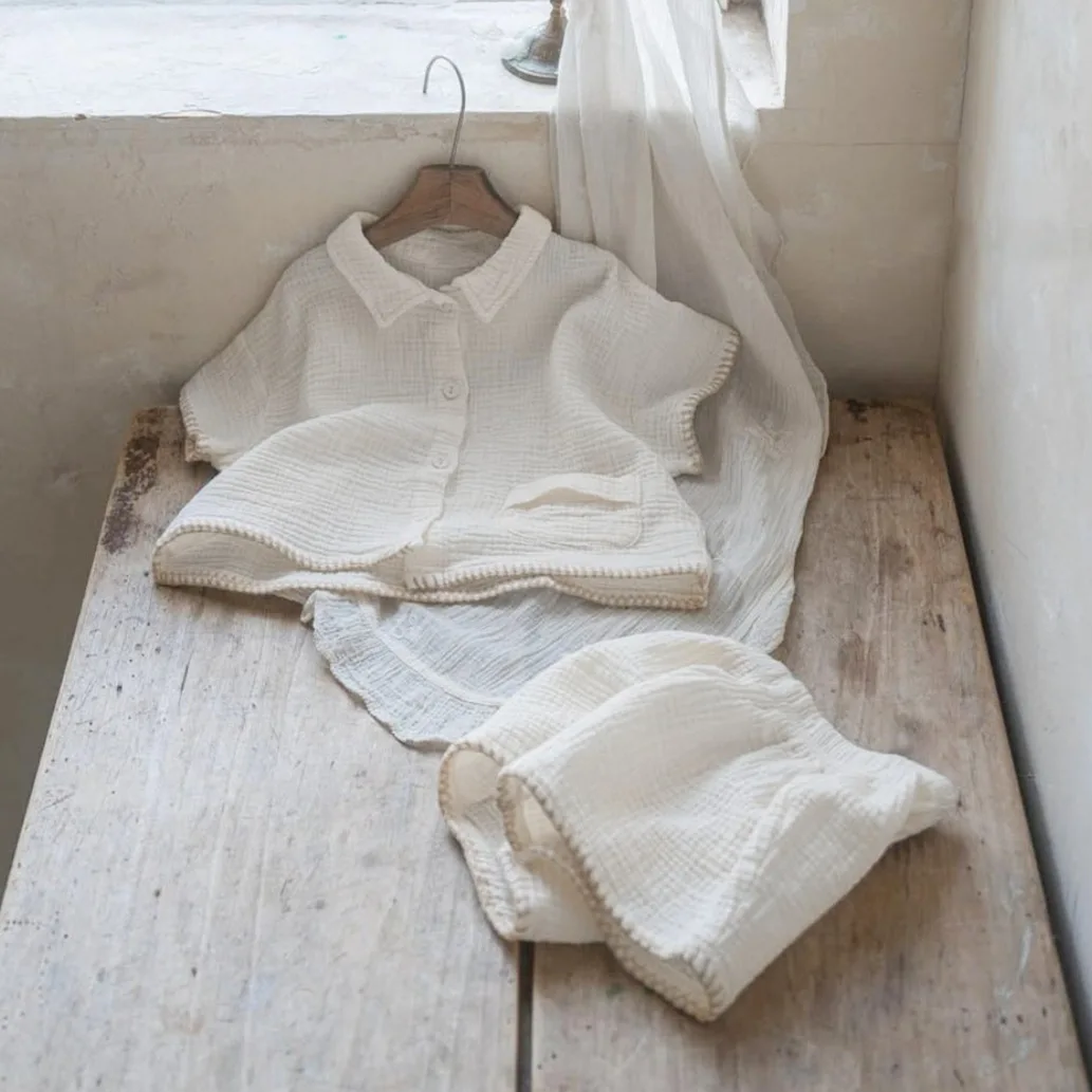 

2025 Summer New Baby Girl Breathable Short Sleeve Clothes Set Infant Soft Cotton Tops + Shorts 2pcs Suit Toddler Boy Outfits