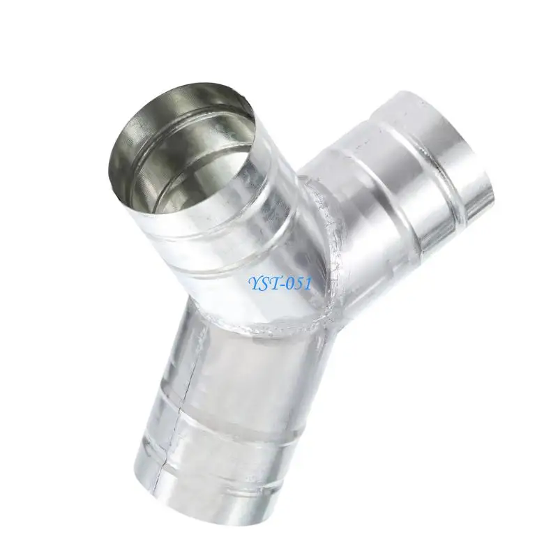 E15A Extended Use 45 Degree Y Shaped Galvanized Steel Air Duct For Multiple route Needs