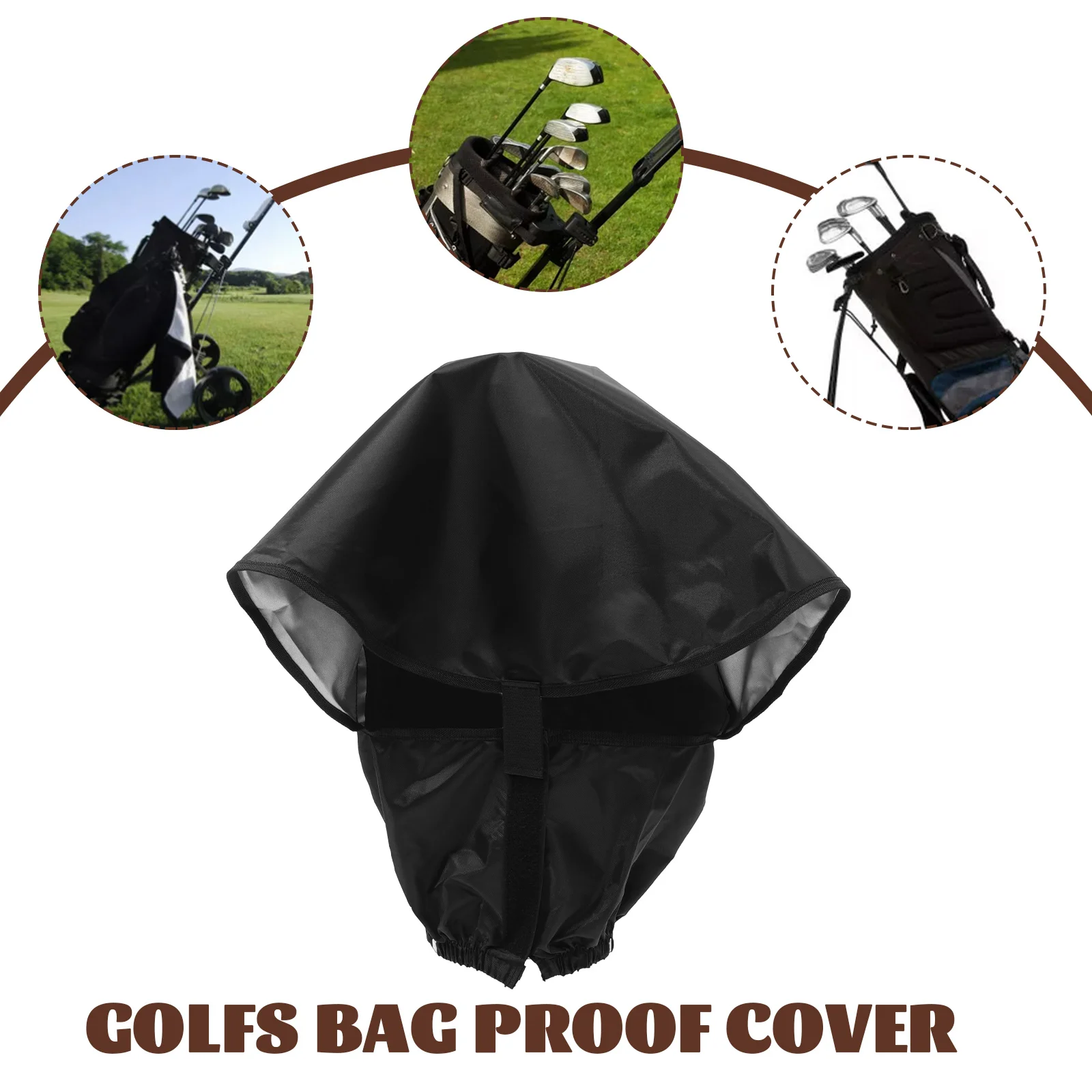 Golf Bag Rain Cover Heavy Duty Oxford Cloth Waterproof Dust Scratch Snow Protection Foldable Lightweight Golfing Bag