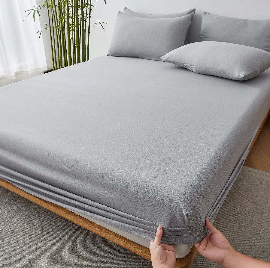 Sommer-Bambusfaser-Kühl-Spannbettlaken Weicher Atmungsaktiver Matratzenbezug 360 ° Elastischer Rutschfester Bettschutz für Queen- und King-Size-Betten – Detail 19