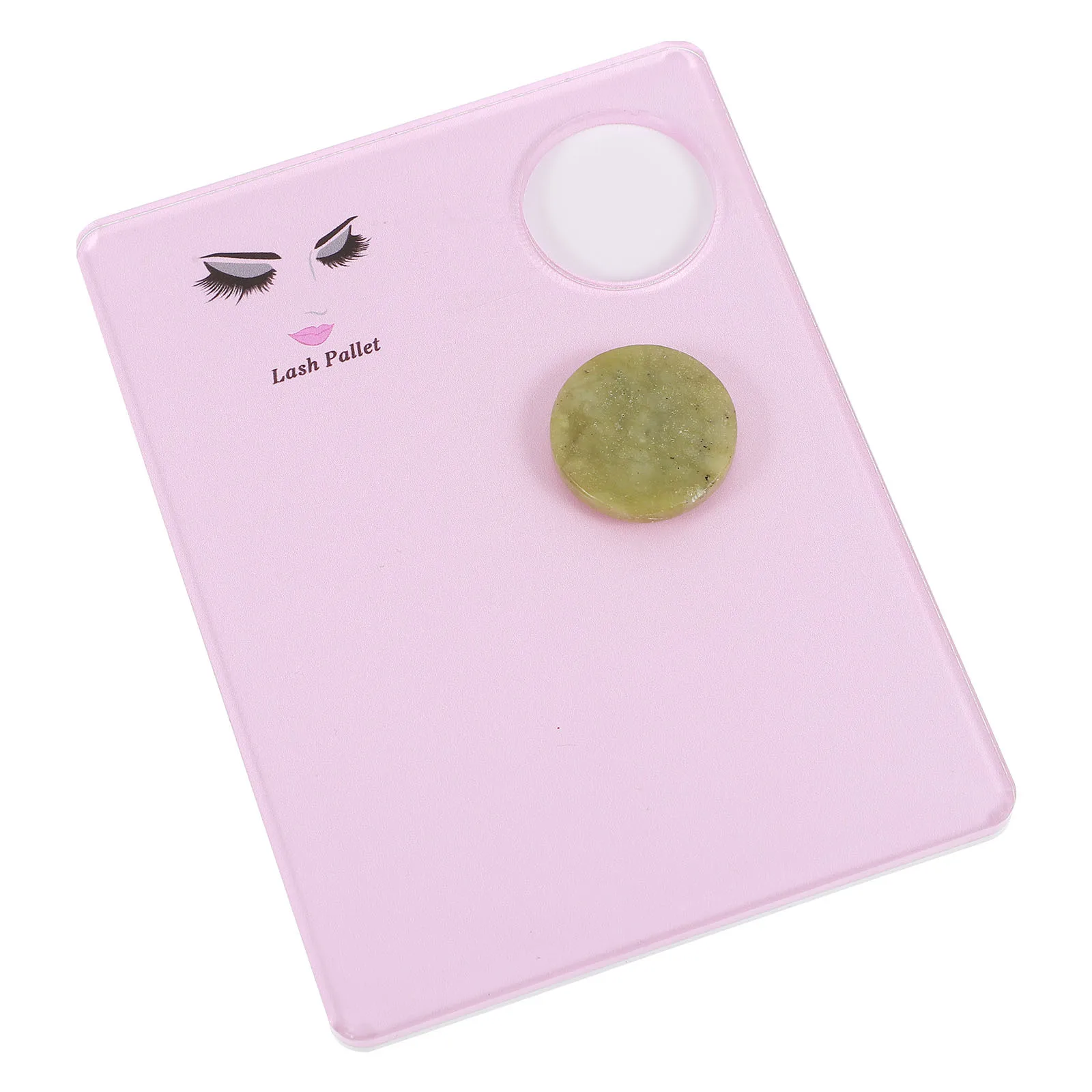 1pc まつげ移植プラットフォームピンクコンパクトデザイン滑らかな表面接着剤硬化制御ラッシュディスプレイプレート美容サロンツール