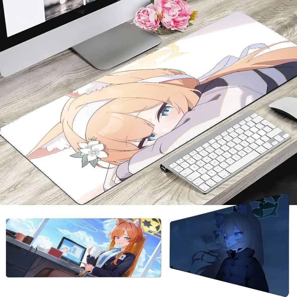 Iochi Mari Anime B-blue Archive Mousepad Non-slip Suitable For Office Computers Laptops E-sports Game Desk Mats XXL Keyboard