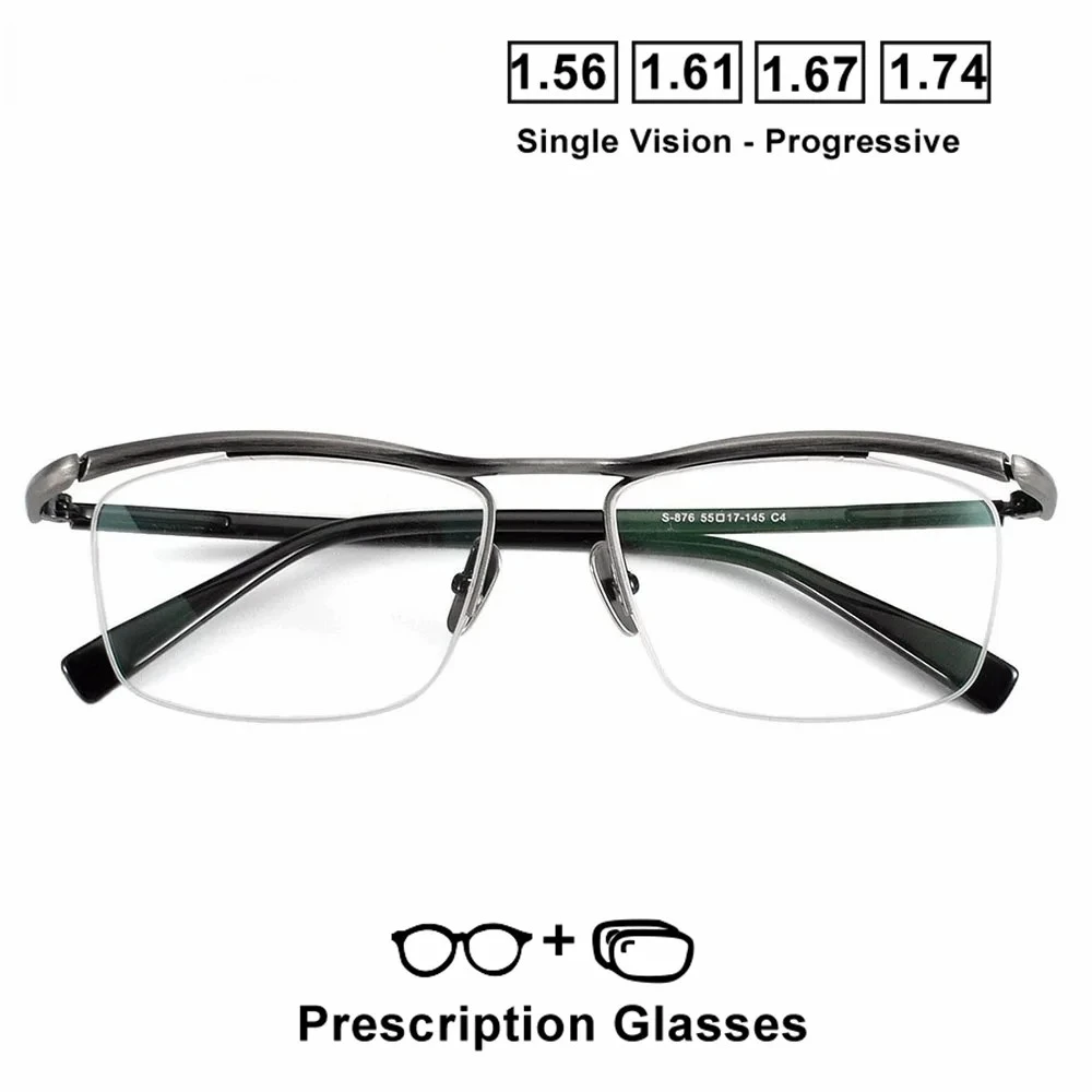 Brez عالية الجودة قصر النظر النظارات الطبية الرجال التيتانيوم خلات نظارات تخصيص النظارات البصرية التقدمية S-876 #3