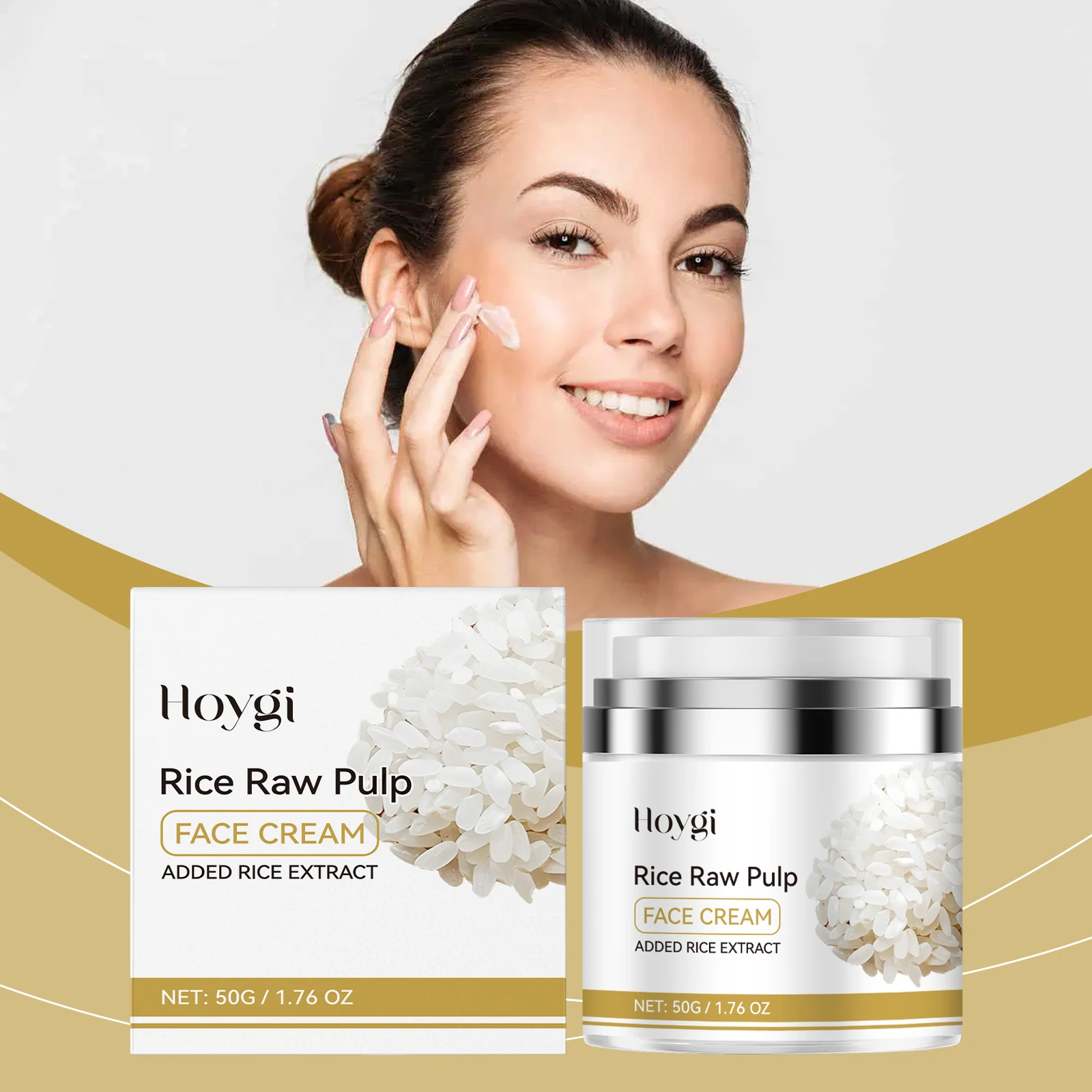 Rijst Raw Pulp Gezichtscrème met Rijstextract – 50g / 1,76 OZ – Verhelderend, Hydraterend en Voedend – Koreaanse Huidverzorging voor Gloeiend