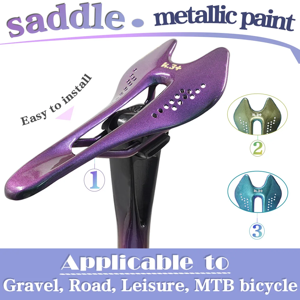 

Ultra light 66.7gcarbon fiber bicycle saddle122/132mmbreathable design suitable for road/gravel/city bikes metal gradient saddle