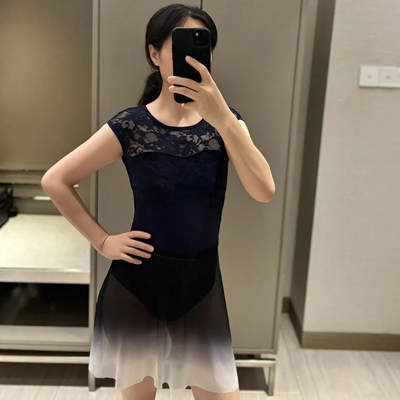 Customized Ballet Dance Leotard Basic Training Gymnastics Uniform Lace Art Exam Practice Pilates Body Shape Aerial Yoga Jumpsuit
