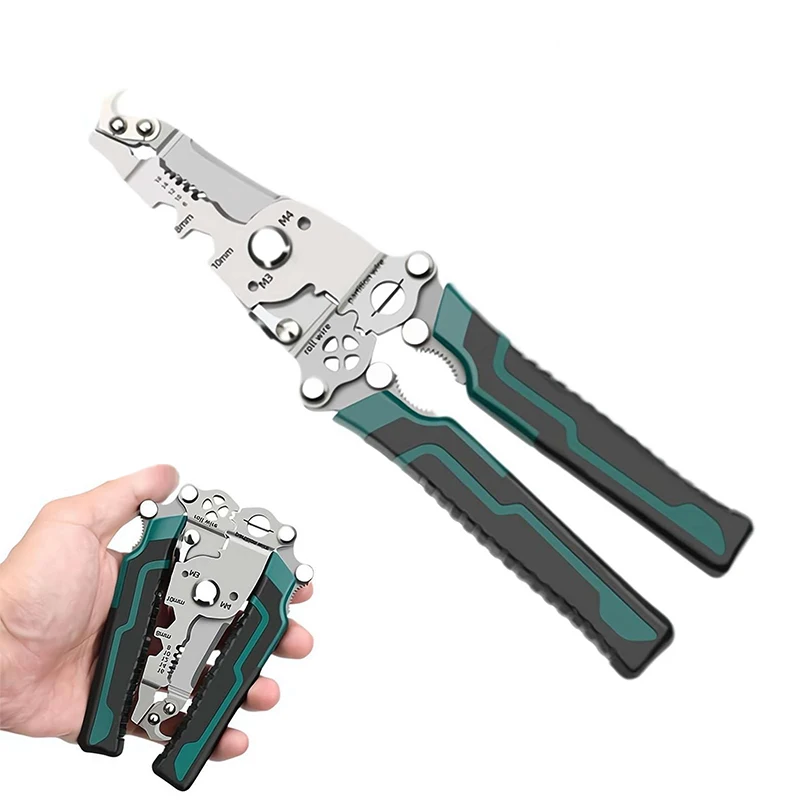 18 In 1 Foldable Wire Stripper Crimper Cable Cutter Pliers Upgraded Multifunctional For Wire Stripping Shearing Cutting Tools