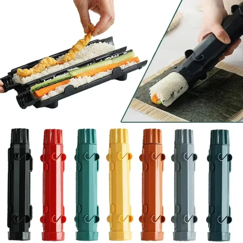 Sushi Set Striped Sushi Rocket Tube Sushi Rice Vegetable Roll Mould Vegetable Meat Roll Rocket Launcher Mold Kitchen Supplies