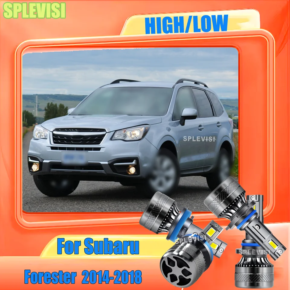 

12V LED Headlight High Low Bulb Lamps 20000LM 6000K White Advanced Heat Dissipation For Subaru Forester 2014 2015 2016 2017 2018