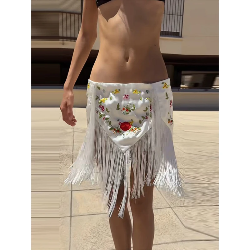 Women's Peach Fringe Bodycon Skirts Women Sexy V-shape Gold Fringe Slim Fit Midi Skirt 2026 Summer Beach Vacation Outfit New 41 Sacb115f98db64d75bb6efcb3b3e9d185X