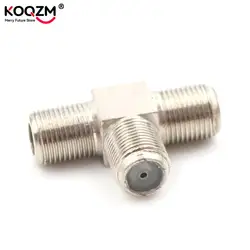 TV Aerial Freeview Virgin Media Silver Socket T Thread F Splitter Adaptor Cable