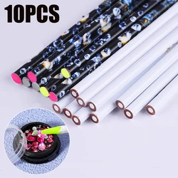 1/5/10pcs Rhinestone Pickers Wax Pencil Set - Easy to Use Crystal Pick Up Tools for Gem Dotting/Beads/Rhinestone Nail Art Tools