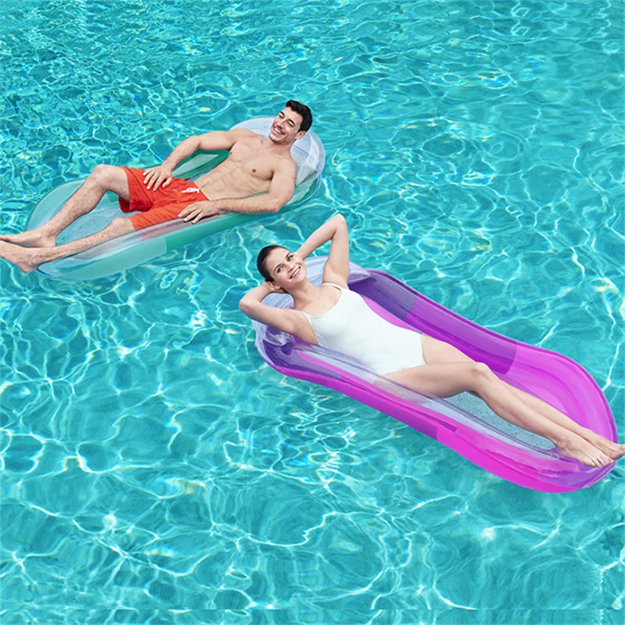 Inflatable Pool Lounger Float for Adults,Inflatable Swimming Floating Bed Hammock for Pool with Soft Mesh Center,Pool Float Hamm