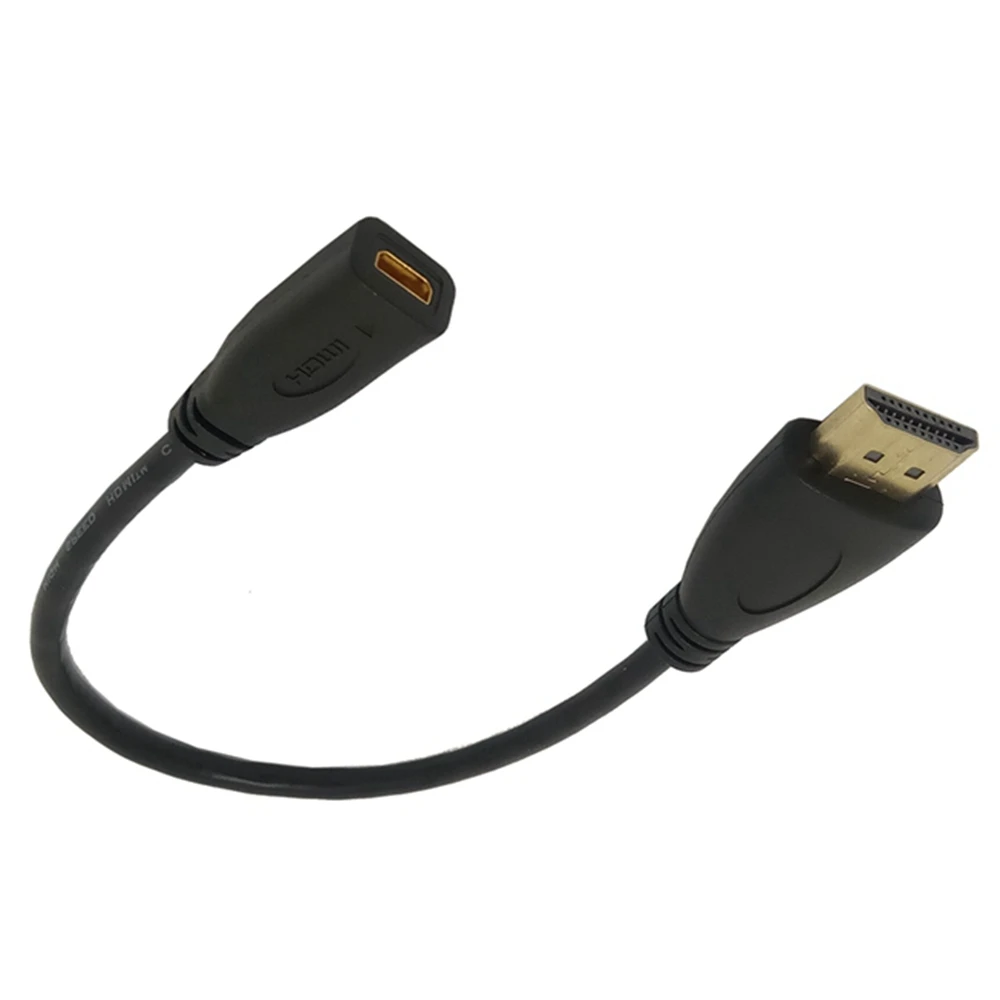 كابل صوت وفيديو صغير متوافق مع HDMI ذكر إلى أنثى متوافق مع HDMI V1.4 M/M 1080p 1440p، مناسب لـ HDTV PS3 XBO