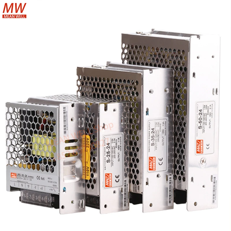 MEAN WELL-Single Output Switching Power Supply, LRS-35-5 LRS-35-12 LRS-35-15 LRS-35-24 LRS-35-36 LRS-35-48 35W, 85-264VAC