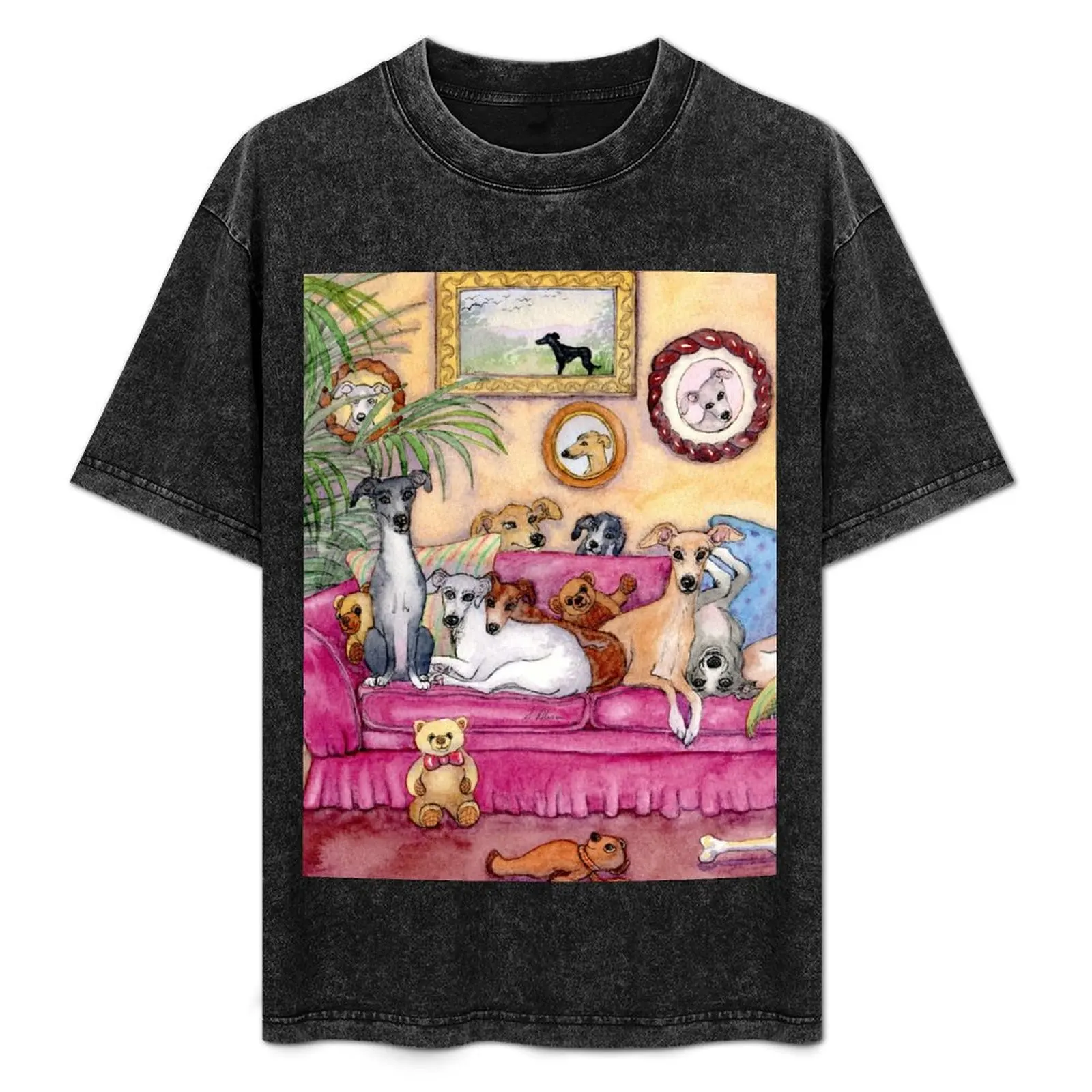 

This is our sofa. So - where's yours Greyhounds and whippets on the couch. T-Shirt Man t-shirt Louboutins mens plain t shirts