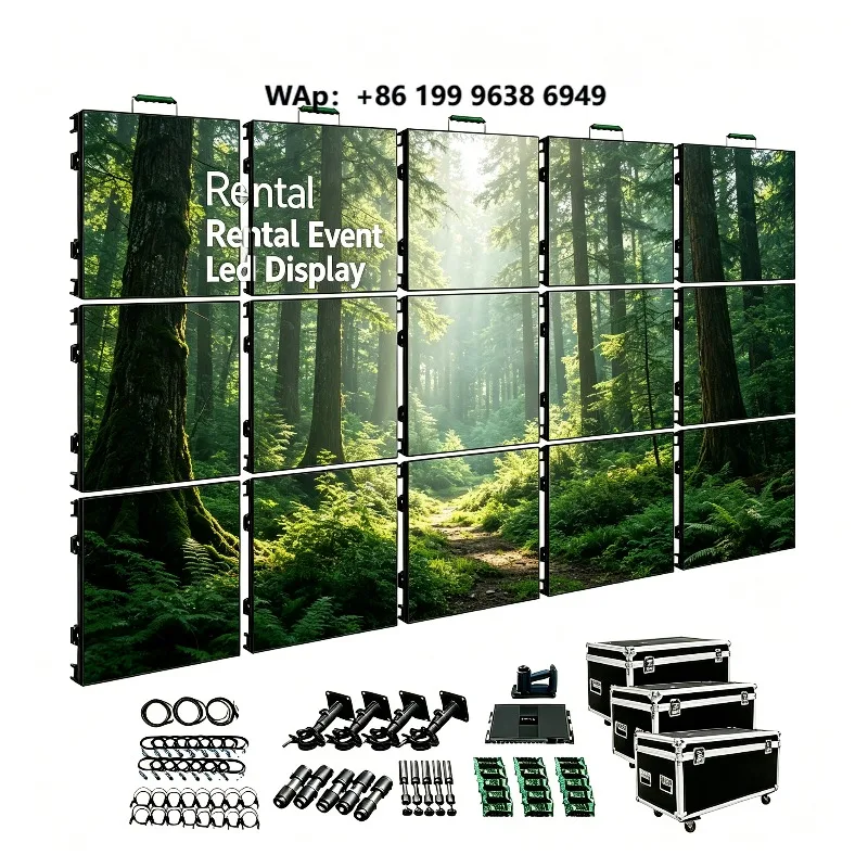 500x500mm Complete System  Video Wall Panel P2 P2.6 P2.9 P3 P3.91 Indoor Outdoor  Screen for Event Church Stage Backdrop