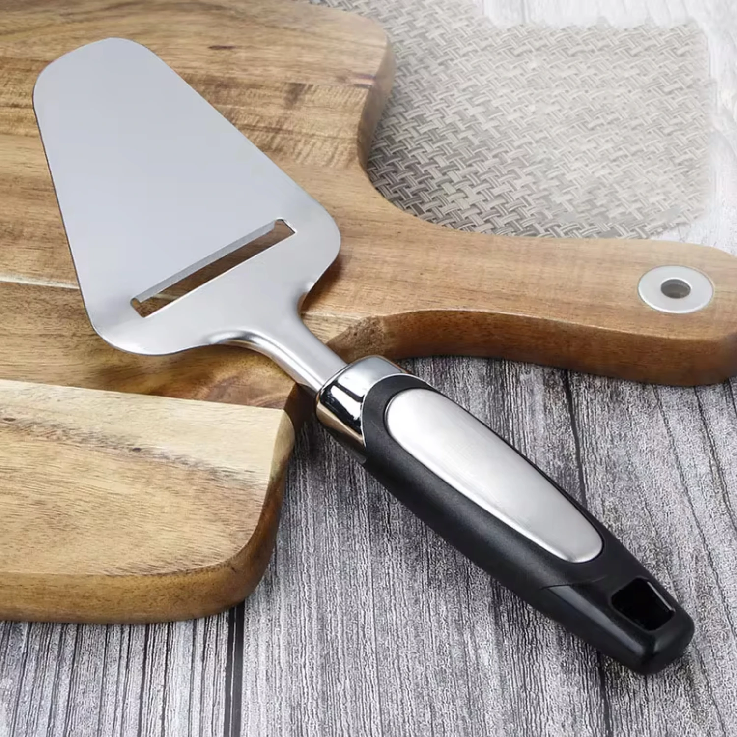 New Cheese Slicer Stainless Steel Heavy Duty Cheese Shaver Shovel Multi- Plane Server  Soft Semi-Hard Hard Cheeses Kitche