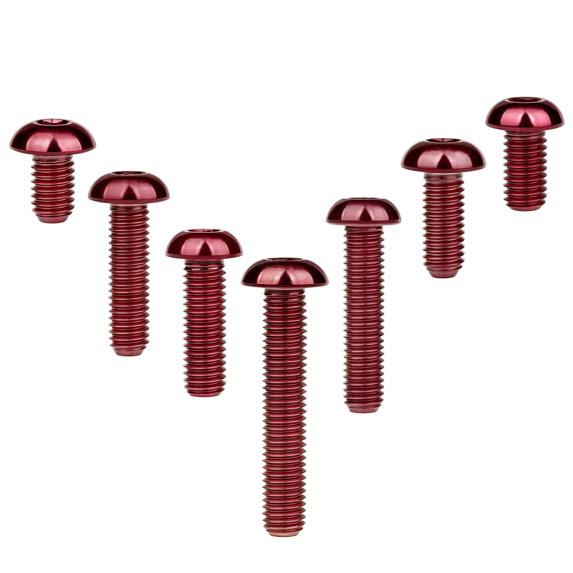 AliExpress Wanyifa Titanium Alloy Bolts M5/M6/M8×8/10/12/15/16/18/20/25/30/35mm Hex Socket Bolts, Wine Red, Suitable for Bicycle Parts