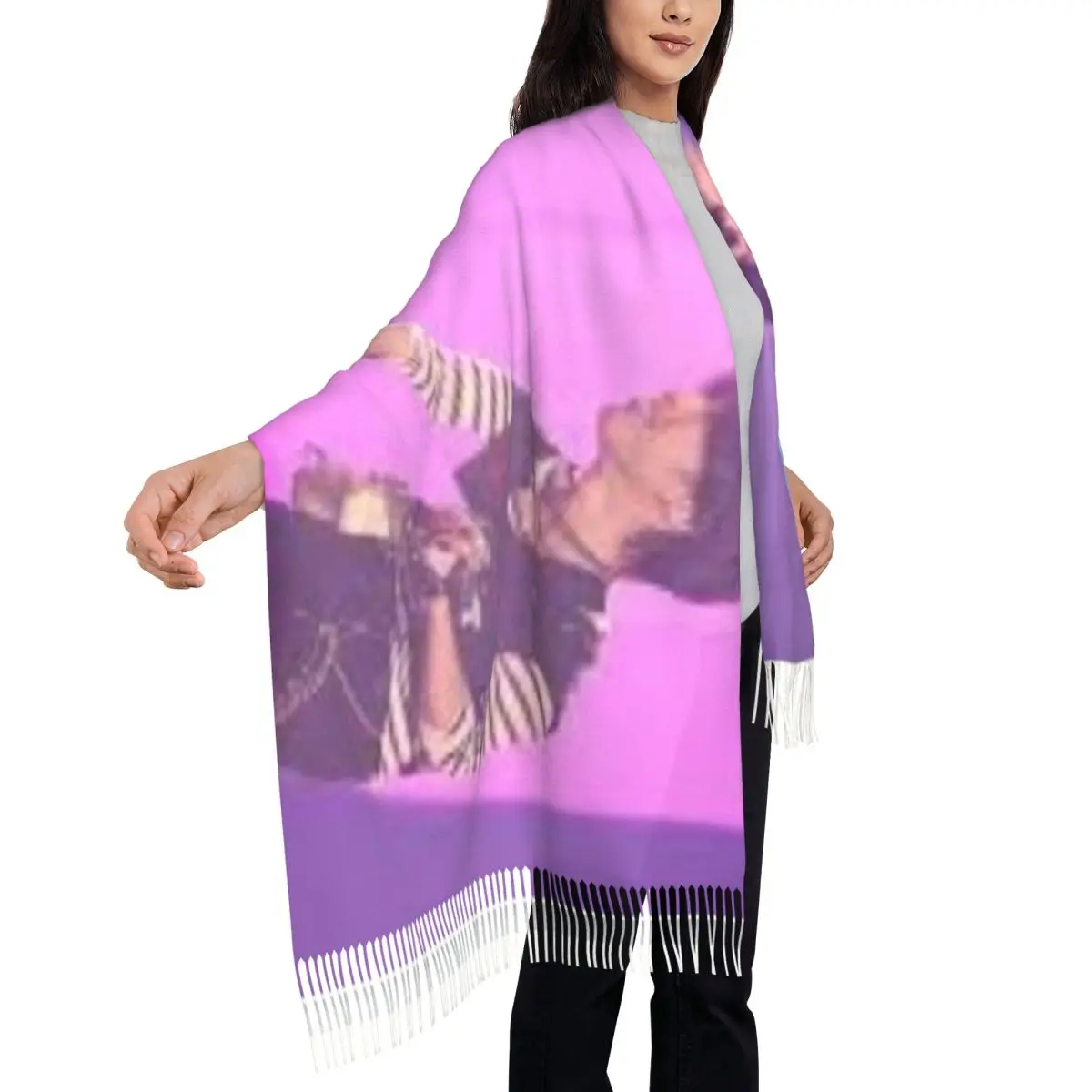 Hold My Hand - шаль Minsung 72x197см, шарф с кисточками