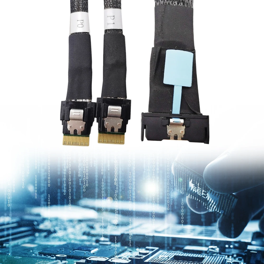 

MCIO 8i Slimline SAS To Dual SFF-8654 4i Cable Male To Male Server High-Speed Adapter Cable Connection Cable Server Adapter