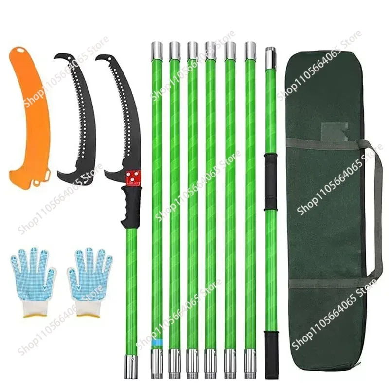High Branch Saw, 8 Sections, 8 Meters, 26 Feet, Manual Branch Trimmer, Garden Tools, Expansion Combination Pole