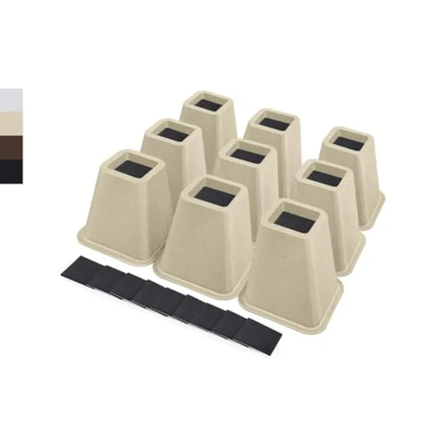 

ch Heavy Duty Bed Risers Furniture Risers for Desk Chair Table or Sofa Couch Lift Risers Supports up to 2200 lbs per Leg 9 Pack