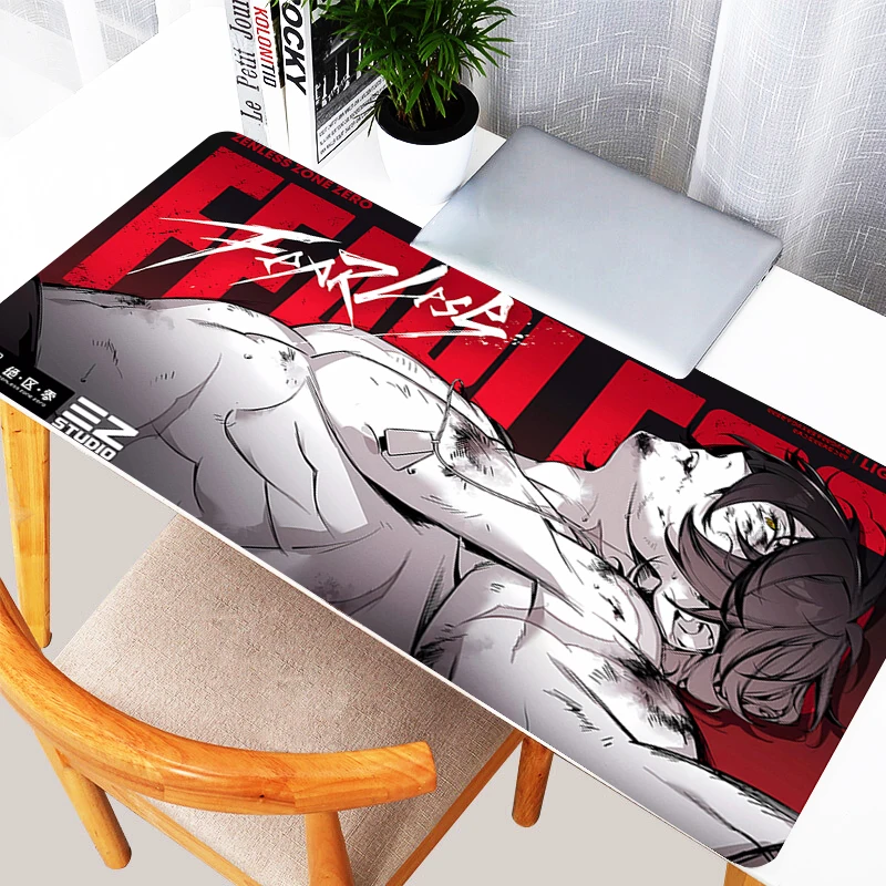 

Mouse Pad Laptop Zenless Zone Zero Keyboard Pad Black And White Manga Gaming Mousepad PC Anime Lighter ZZZ Desk Mouse Mat Gift