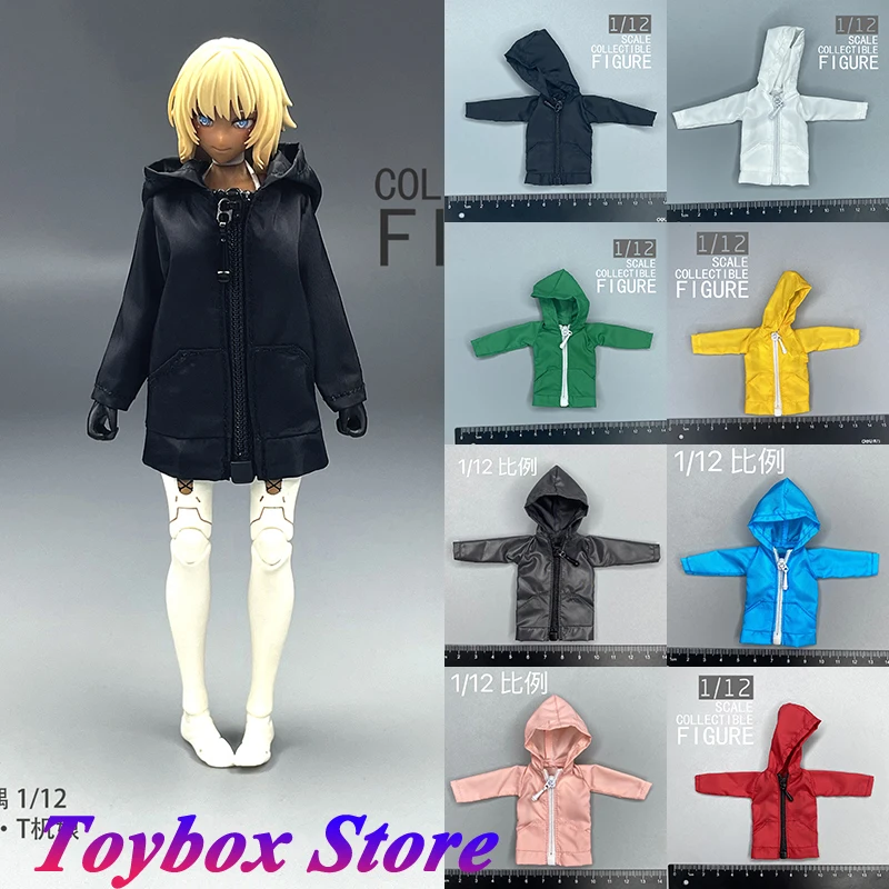 Snail Shell 1/12 MILK TEA Mobile Suit Girl DIY Decotaive Hooded ZIpper Coat Top Warm Color Clothes Accessory For 6