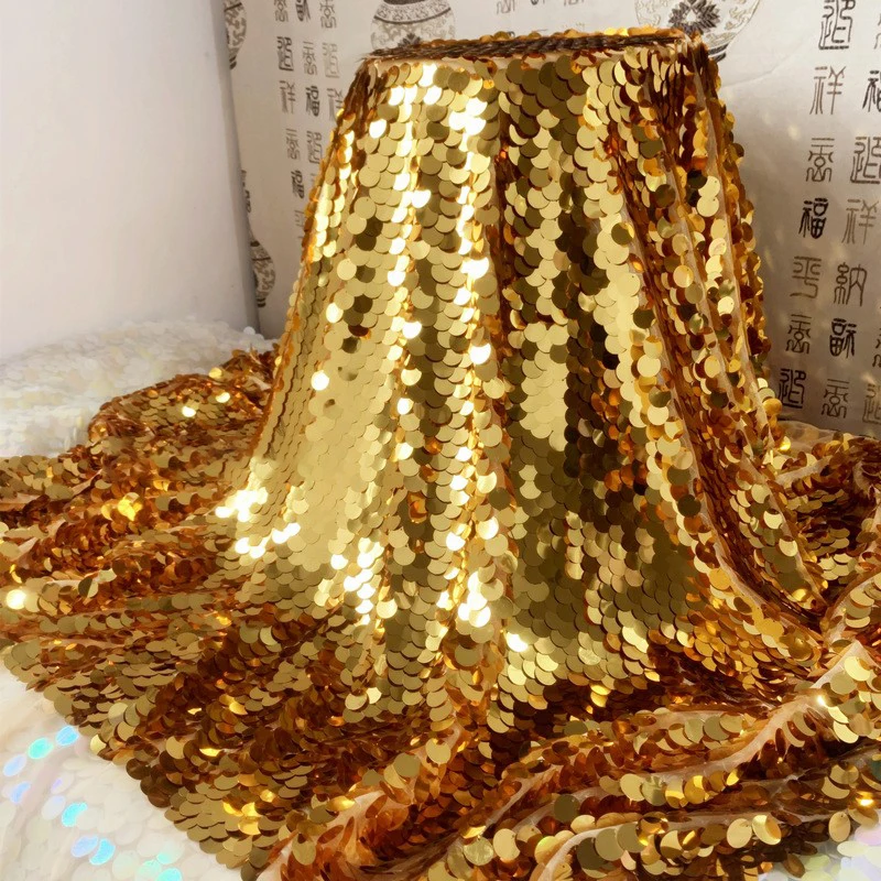 

Laser Fish Scale Sequin Fabric Iridescent Mermaid Sparkle Cloth for Wedding Stage Background Photo Booth Tablecloth Party Decor