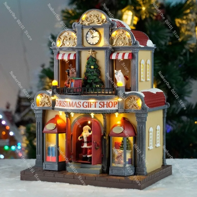 هدايا المهرجانات، وزخارف بيت الثلج المتوهجة، وحرف عرض نافذة الكرتون لمحلات الهدايا