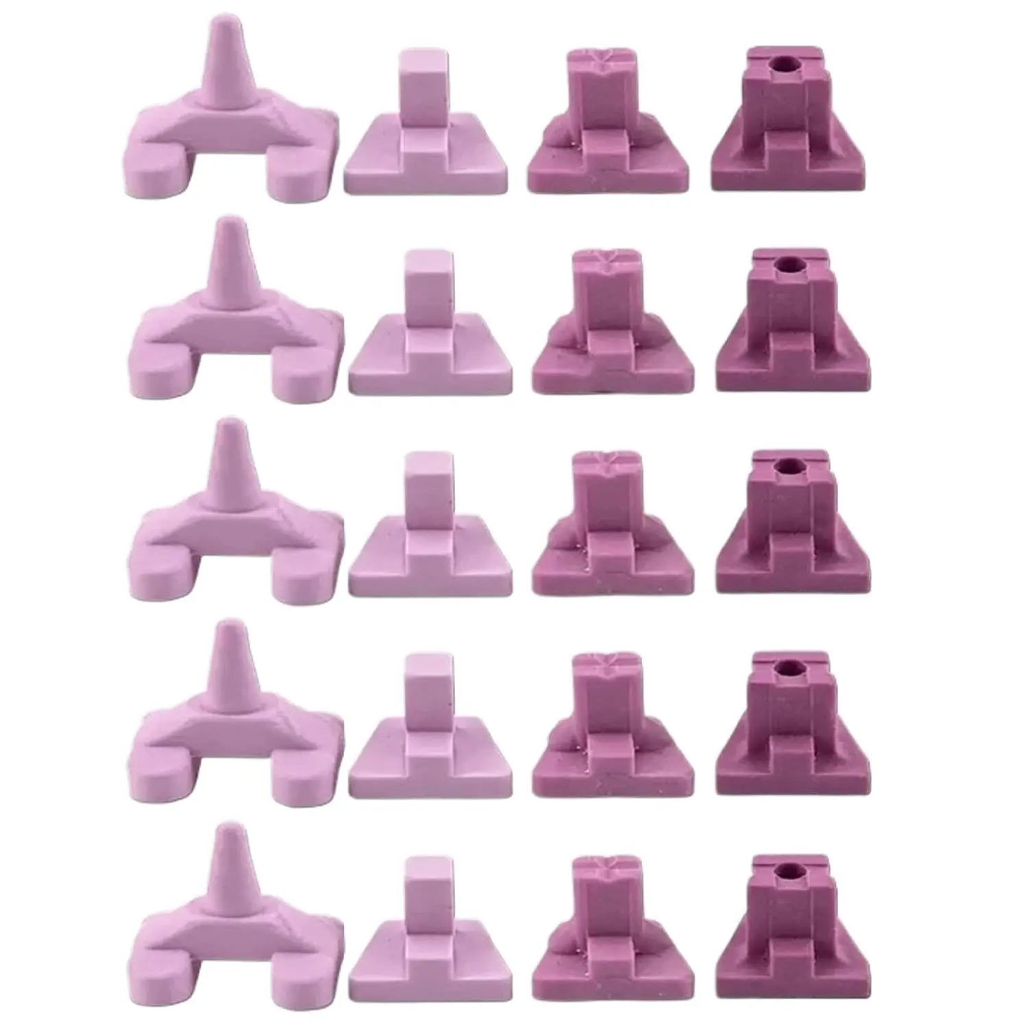 Pink dental ceramic bracket, for firing a single porcelain crown in an oven, dental laboratory tool, laboratory ceramic tool