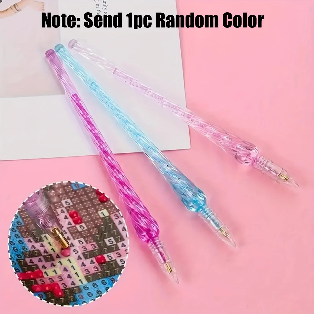 1pc Random Color Diamond Painting Crystal Pen: The Perfect Gift for Crafting and Jewelry Making!