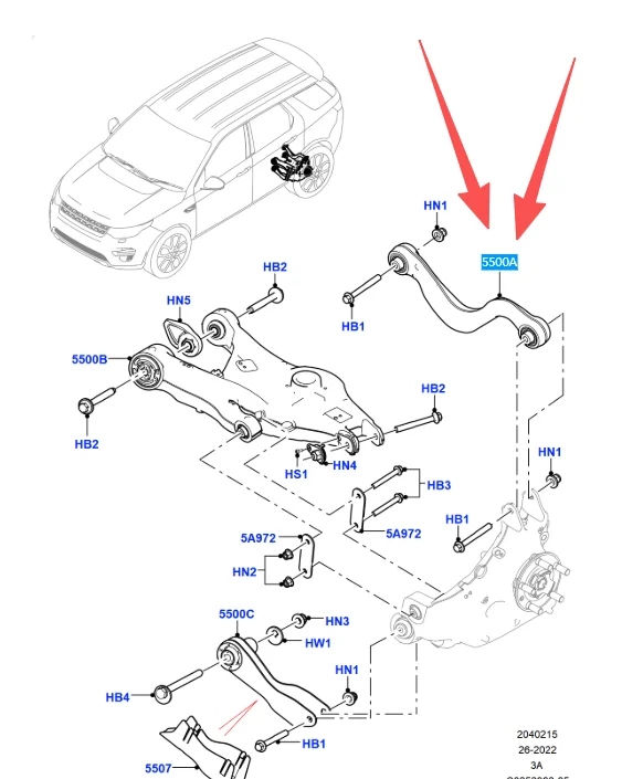 LR137509 LR078519 LR137510 LR078520 Rear Left And Right Control Arm for Jaguar E-Pace Range Rover Evoque Discovery Sport L551