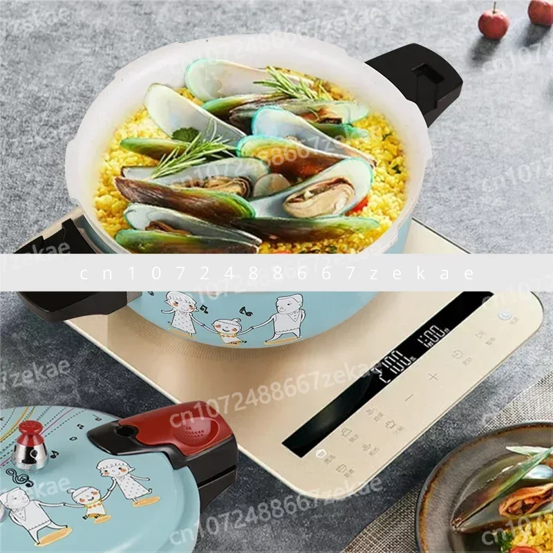 Explosion Proof Mini Pressure Cooker Cartoon Design Home 1-4 Person Gas Induction Cooker Universal Mini Pressure Cooker