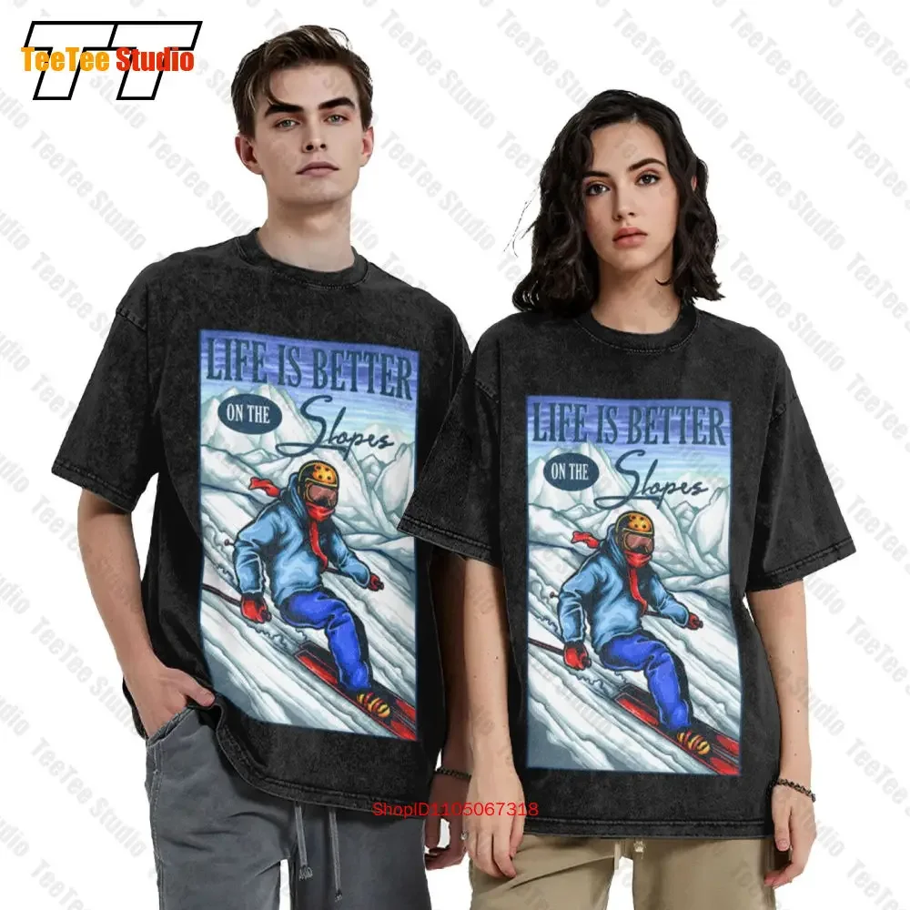 Life Is Better On The Slopes Vintage Oversized T-Shirt MNBU