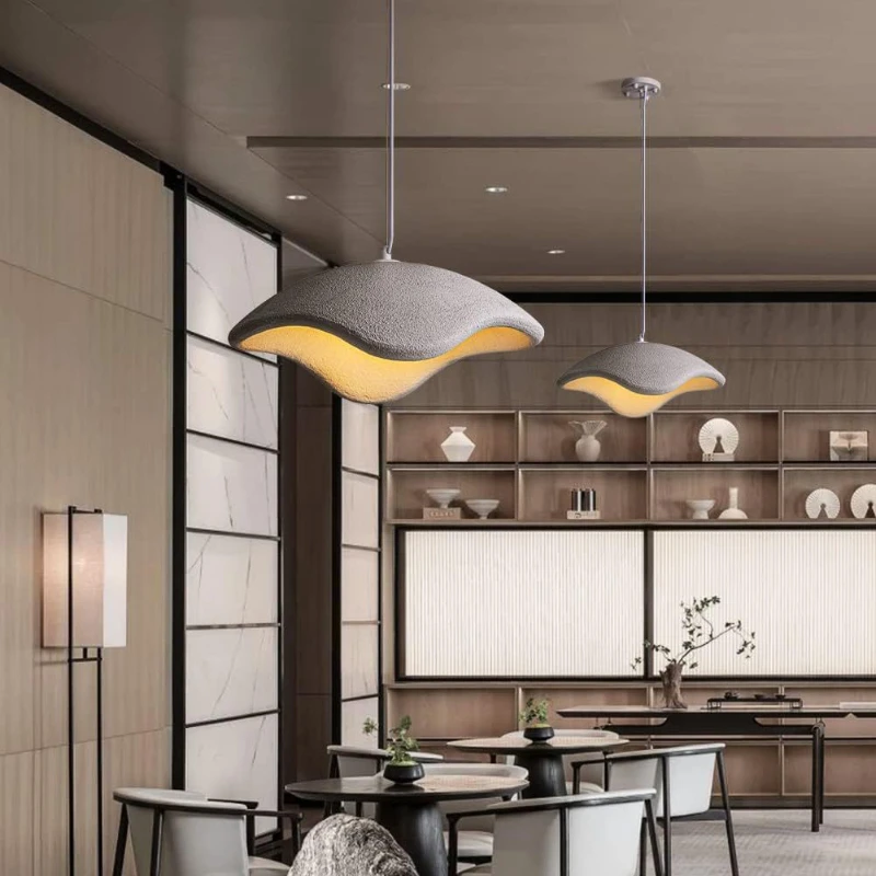 Imagem -04 - High Polymer Led Pendant Lights Nordic Shell Design Luminária Simples Sala de Jantar Cozinha Ilha Quarto Art Decor