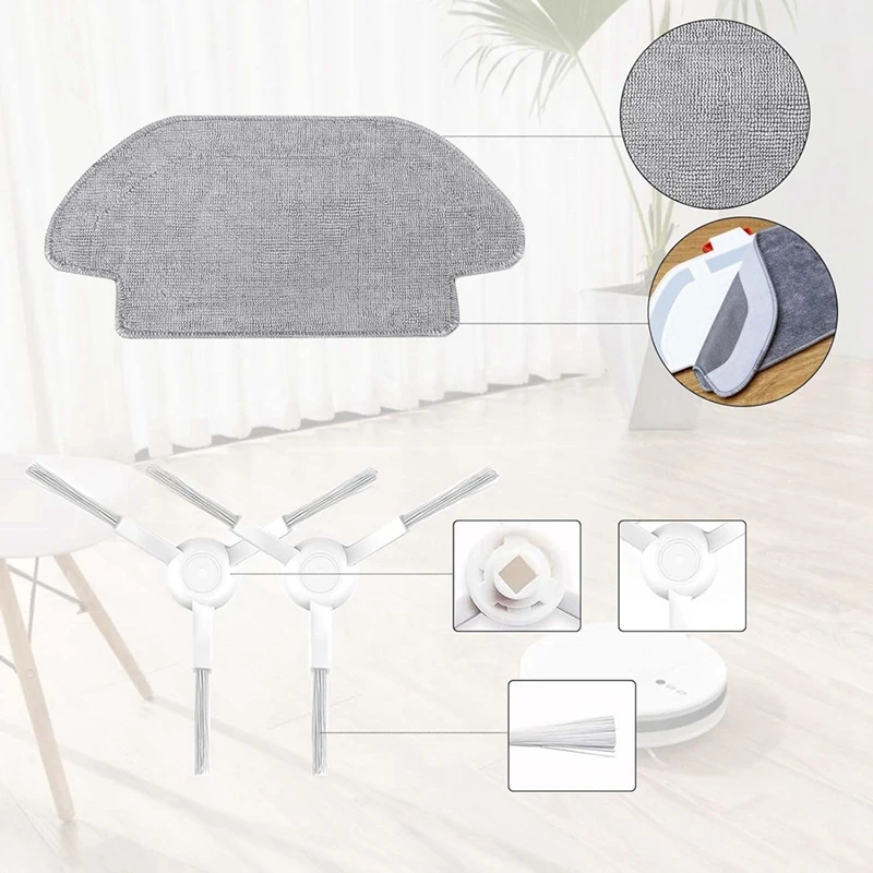 For Xiaomi Mi Robot Vacuum Mop 2S / Mop Pro/Mop P/Robot Vacuum S12/S10 EU/STYJ02YM Parts Main Side Brush Hepa Filter Mop Cloth