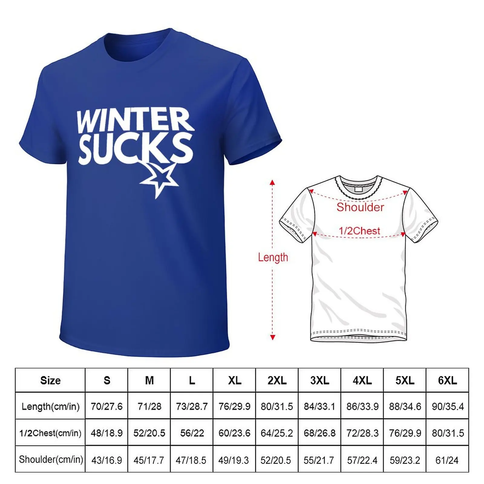 winter sucks T-shirt korean fashion customs workout shirts for men