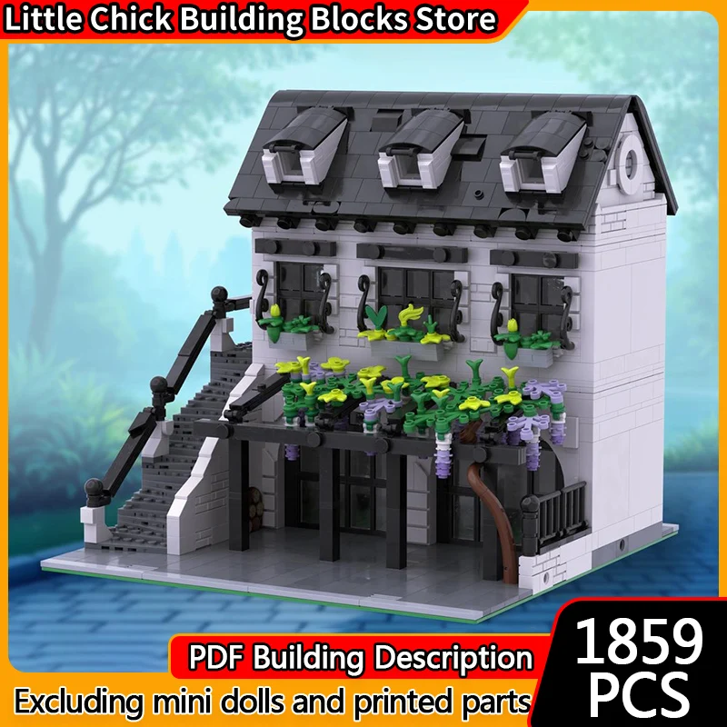 

City Street View Model MOC Building Bricks Old Village Villa Modular Technology Children Holiday Gifts Assemble Toys Suit