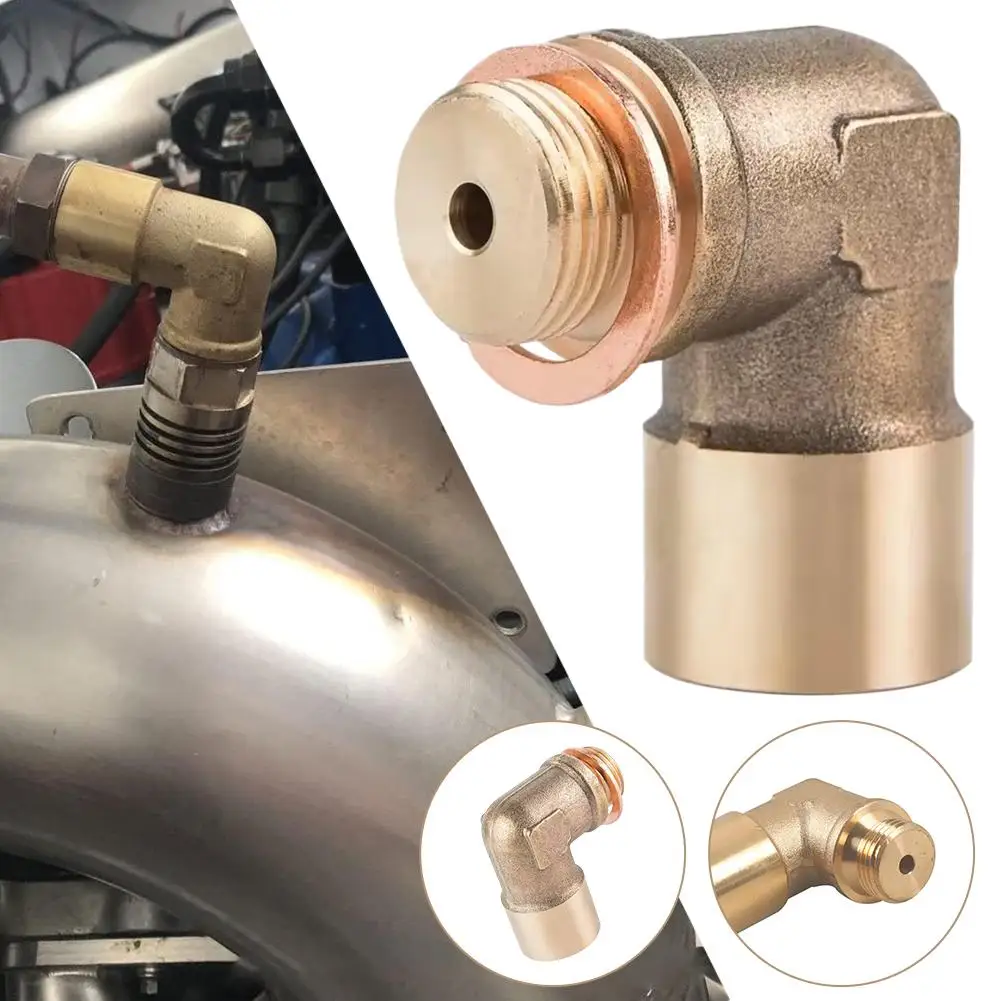 Adaptateur de capteur d'oxygène M18x1, coude en laiton, raccord à 90 degrés, accessoire automobile