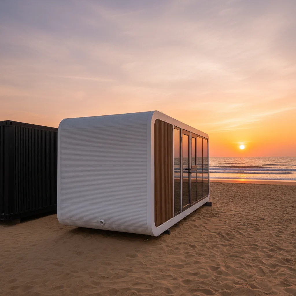 Modern Luxury Steel Structure Waterproof Prefabricated Spacecraft Portable Micro Container Room With Furniture