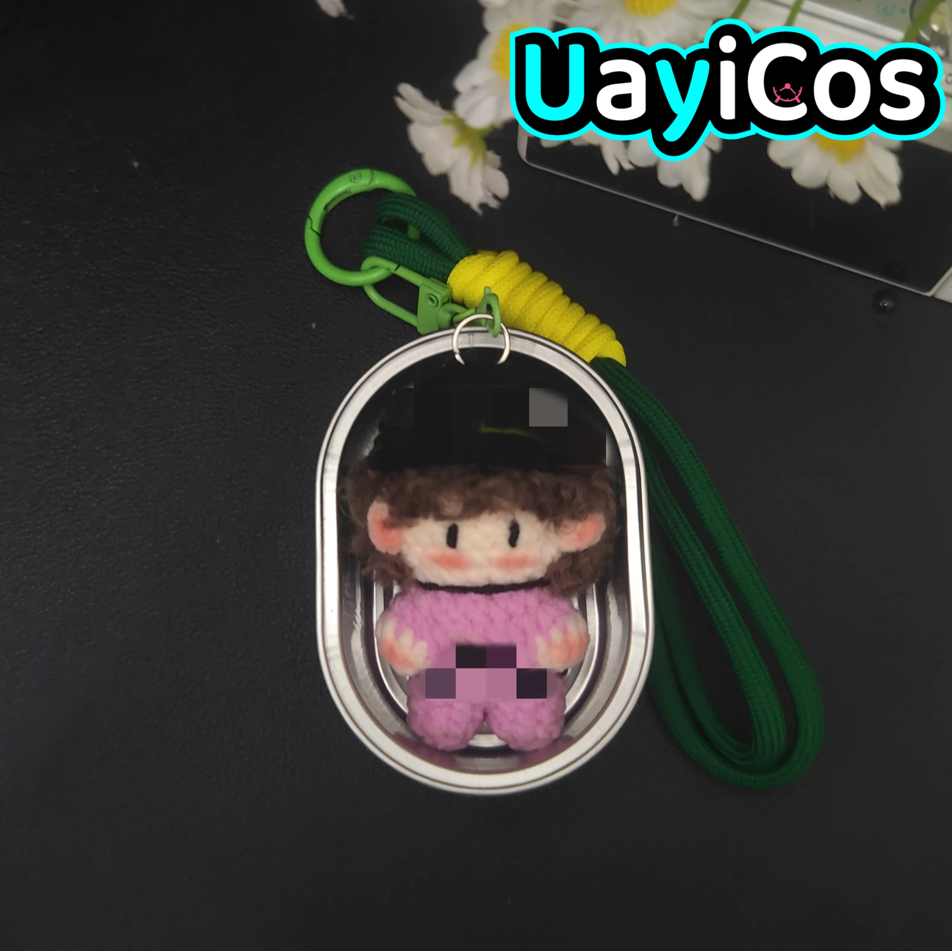 

Hand-Woven Wang Yibo Xiao Zhan Pink Green Shirt Coat Plaid Doll Clothes Ornament Anime Game Keychain Bag Toy Kids Halloween Gif