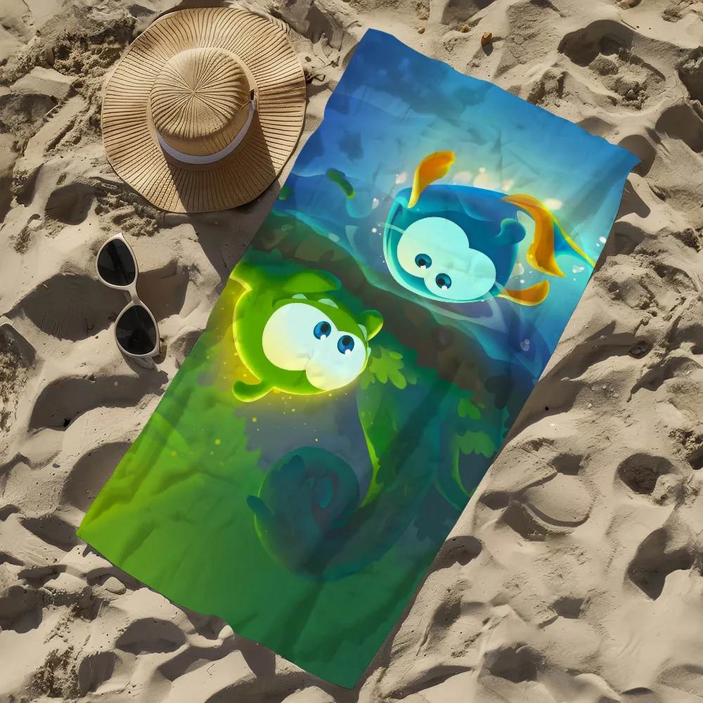 O-Om لطيف n-Nom-m منشفة الشاطئ سريعة الجافة لينة مناشف حمام السباحة هدية للسفر الصالة الرياضية دش التخييم الرياضة #5