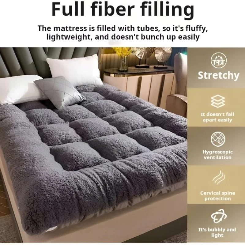 الملكة فراش توبر للطلاب عنبر سميكة صوف الضأن فراش منصات يغطي مع جيب مرن 7D الألياف السرير توبرingiosy Matttratulis