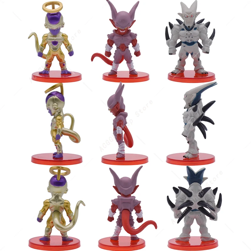 7cm Anime Dragon Ball Gold Frieza Figure Kamehameha Son Gohan Trunks Action Figures PVC Collection Statue Comic Model Doll Toys