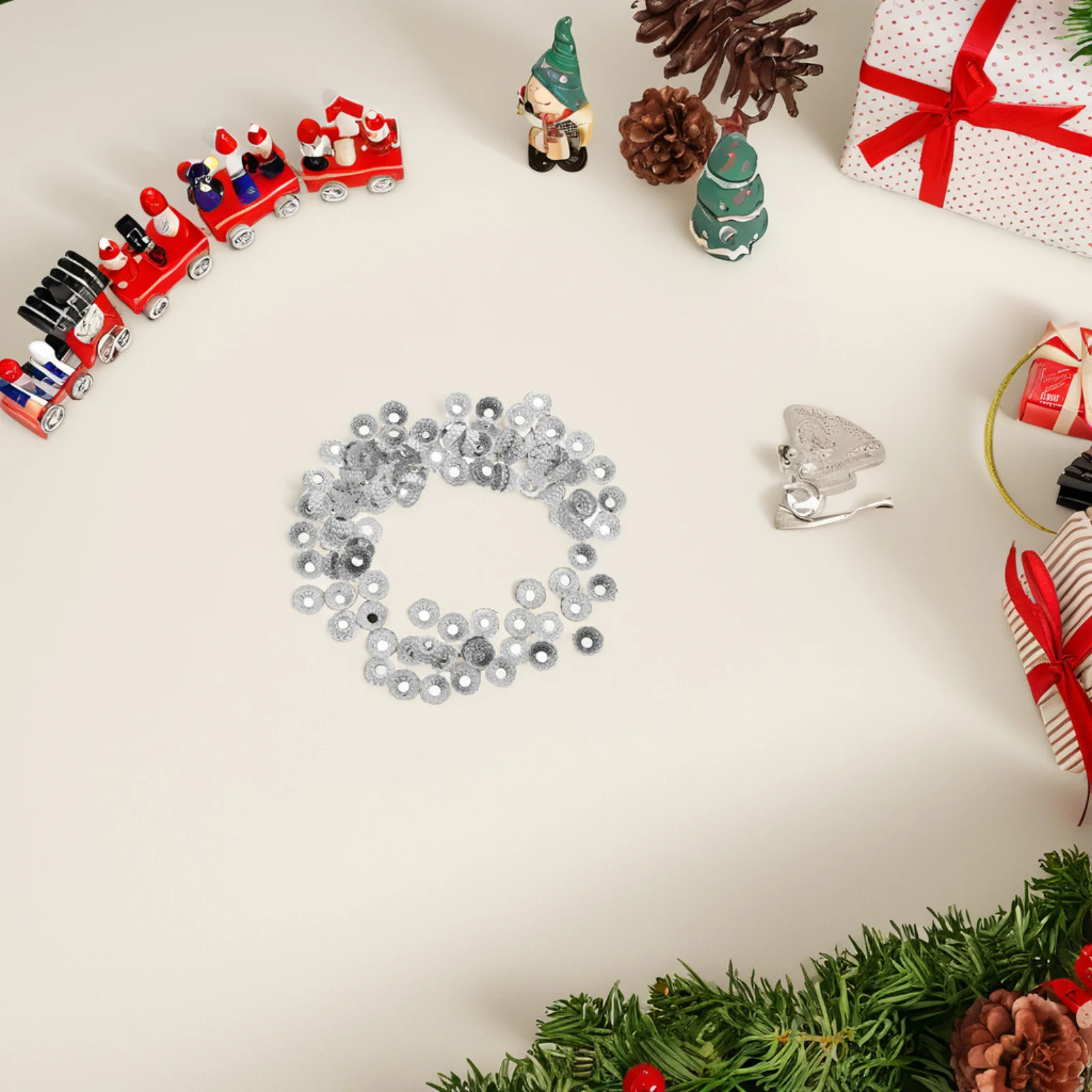 100 قطعة عيد الميلاد الكرة زخرفة قبعات Diy بها بنفسك عيد الميلاد الشماعات لقضاء عطلة لوازم الحفلات مستديرة الديكور القمم استبدال قبعات #2