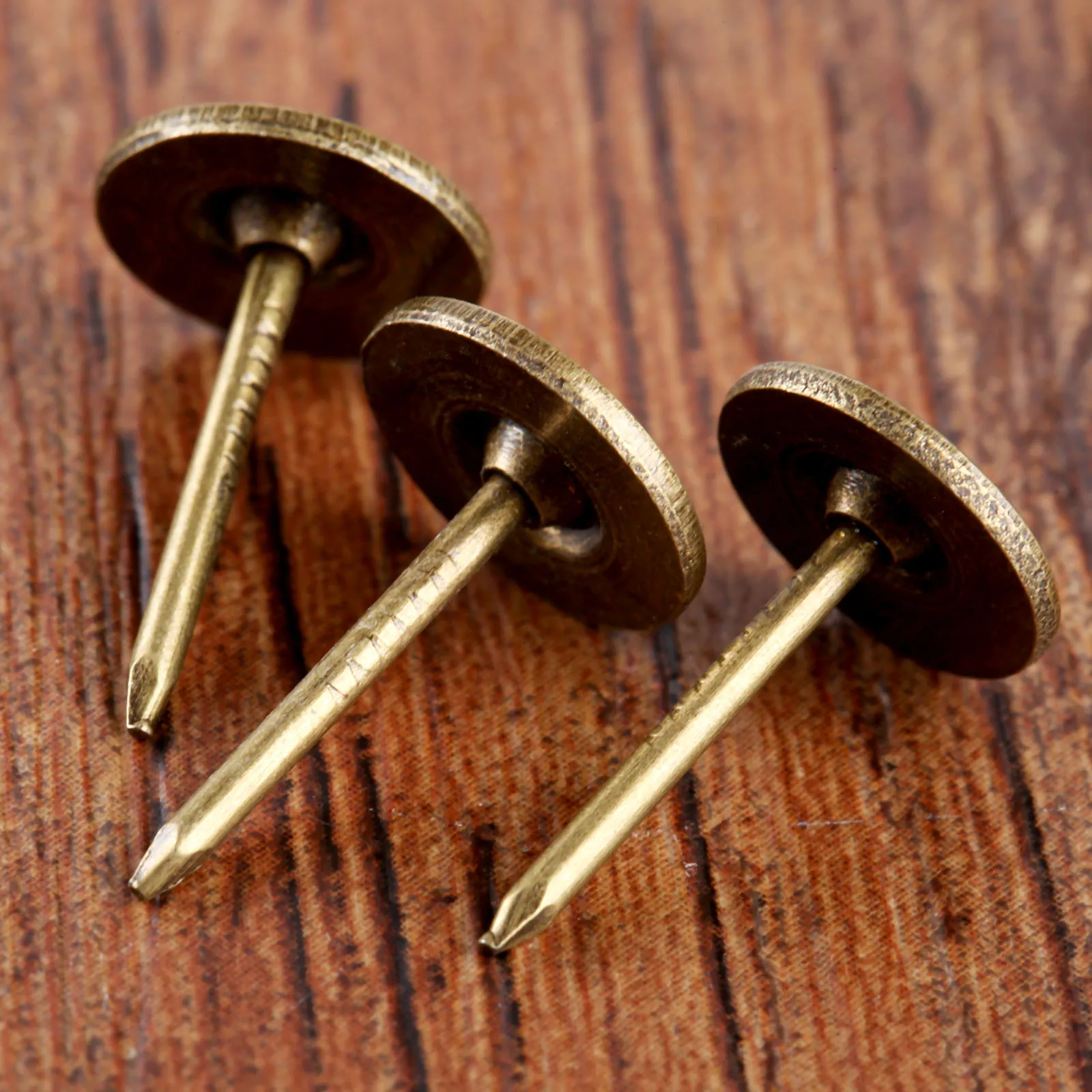 DRELD-tachuelas decorativas para muebles, caja de madera de 11x17mm, 100 piezas, color Bronce Antiguo, para tapicería, joyería, sofá, puerta