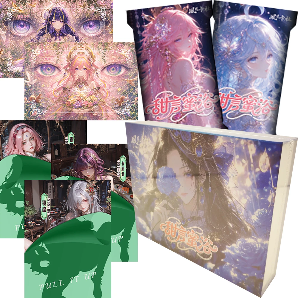 Honey Words Secret Bath Collection Cards Anime Game Pretty Lady Charm Graceful Figure High Quality Cards Adolescent Hobby Gift
