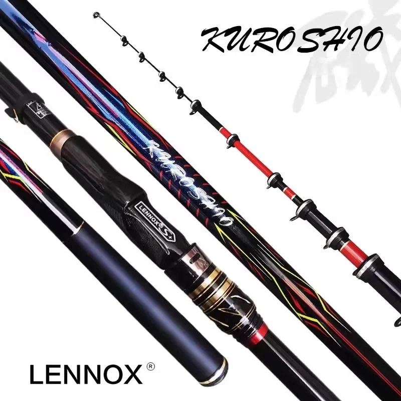 

LENNOX Rock Fishing Rod 4m5m UltraLight Carbon Reef Rock Rods Hand Sea Telescopic Dualuse Rod Ocean Rock Fishing Pole 400 500